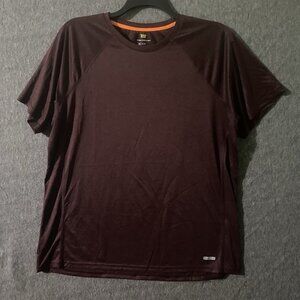 Tek Gear Athletic Shirt Men's Size 2X Burgundy Short Sleeve Polyester Dry Tek